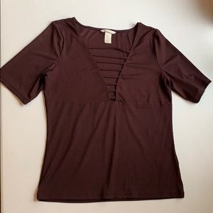 Maroon H&M top, size M